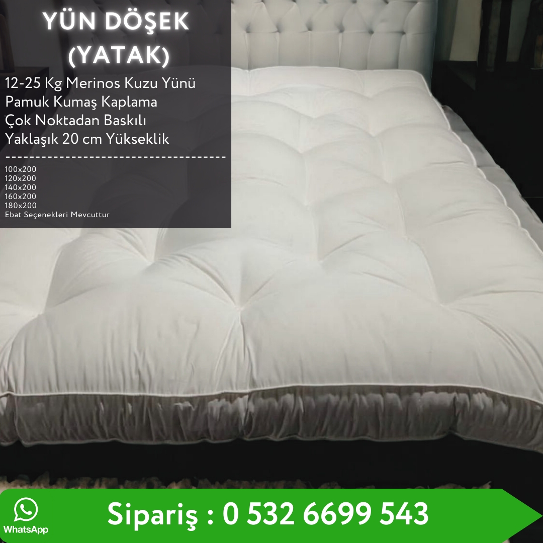 Yün Yatak (DÖŞEK) 160x200 çift kişilik